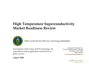 High Temperature Superconductivity Market Readiness Review