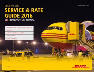 DHL Express Service and Rate Guide 2016