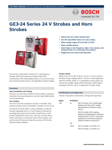 GE3‑24 Series 24 V Strobes and Horn Strobes