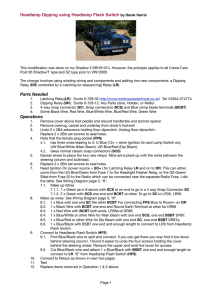 Headlamp Dipping with headlamp flash switch