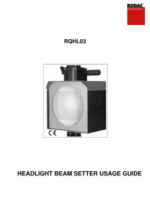 headlight beam setter usage guide