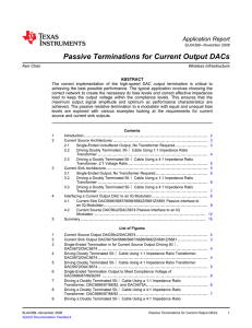 Passive Interface for Current Output DACs