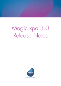Release Notes - Magic Software