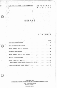 RELAYS - IBM 1401