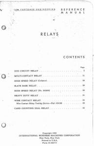 relays. - IBM 1401