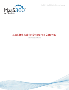 MaaS360 Mobile Enterprise Gateway