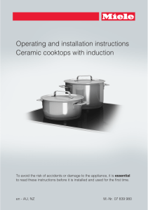 Operating and installation instructions Ceramic cooktops with