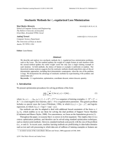 Stochastic Methods for l1-regularized Loss Minimization