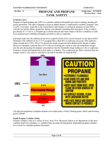 propane and propane tank safety - EWU