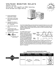 voltage monitor relays