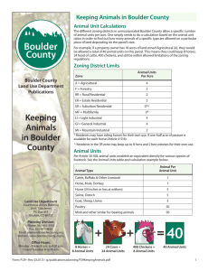 Keeping Animals in Boulder County