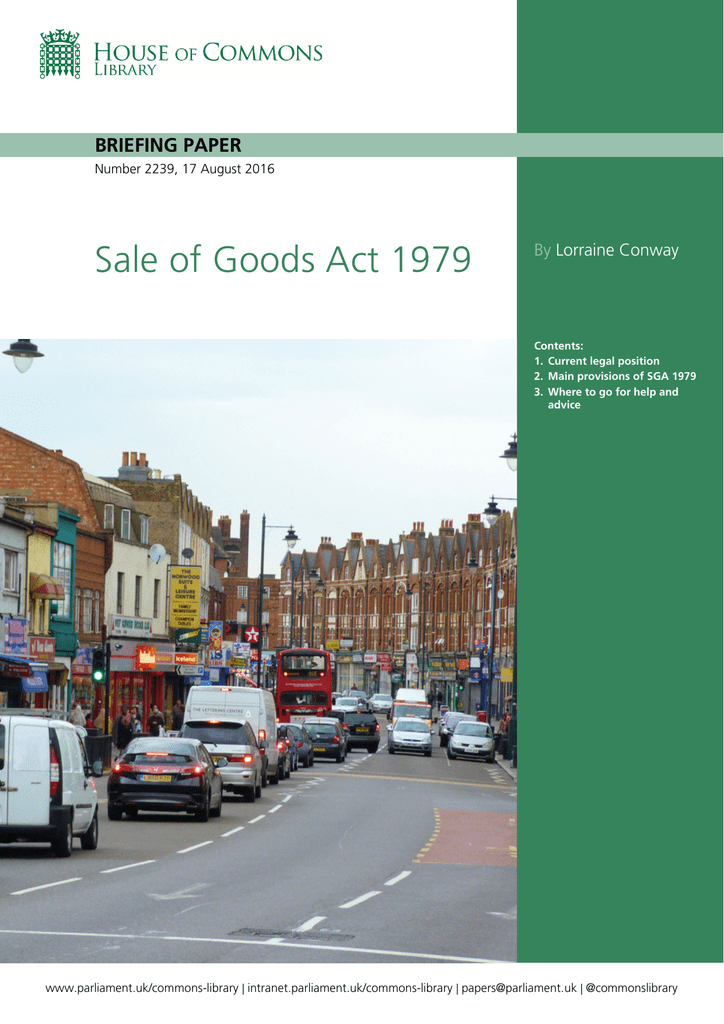 Sales Of Goods Act 1979 Pdf