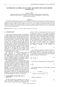 MATHEMATICAL MODEL OF ELECTRIC ARC RESPECTING MAYR