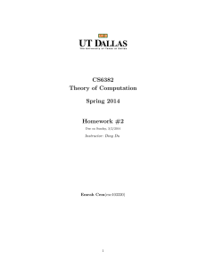 Sample Homework 2 - The University of Texas at Dallas