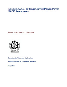 Implementation of Shunt Active Power Filter (SAPF