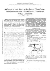 A Comparison of Shunt Active Power Filter Control Methods under