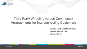 Commercial Arrangements for Interconnecting Customers and
