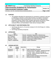 Transmission to Load Interconnecting Guidelines