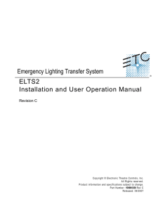 ELTS2 Installation User Operation Manual rev C