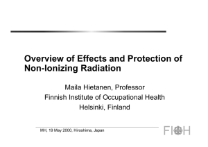 Overview of Effects and Protection of Non-Ionizing Radiation
