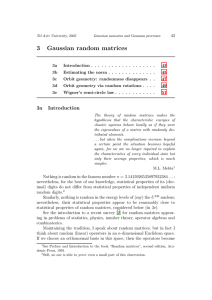 3 Gaussian random matrices