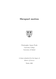 Shrapnel motion - The Mathematical Institute, University of Oxford