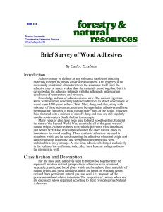 A Brief Survey of Wood Adhesives