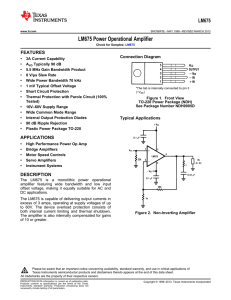 LM675 Power Operational Amplifier (Rev. E)
