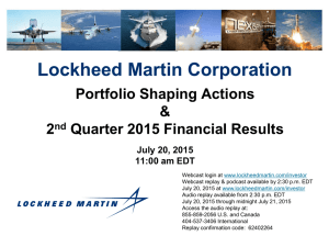 Lockheed Martin Corporation - Investor Relations Solutions