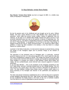 Our founder Sri Raja Bahadur Venkat Rama Reddy