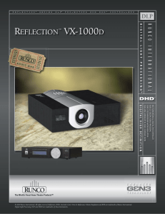Runco VX-1000d Spec Sheet