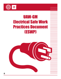 UAW-GM Electrical Safe Work Practices Document (ESWP)