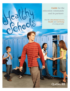 Healthy Schools - Guide for the education community and its partners