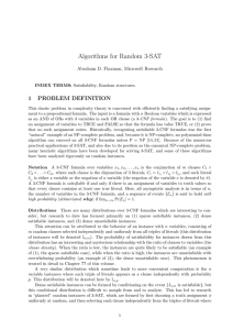 Algorithms for Random 3-SAT - Department of Mathematical Sciences