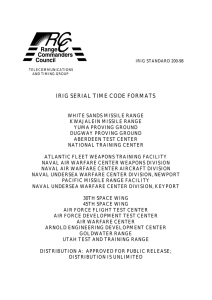 irig serial time code formats