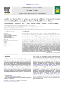 Mobility and chemical fate of antimony and arsenic in historic mining