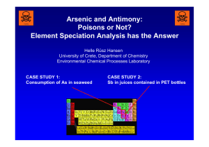 Arsenic and Antimony: Poisons or Not? Element Speciation Analysis