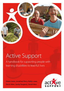 Active support handbook - Active support, ARC Cymru