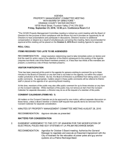 AGENDA ITEM SUBMITTAL - Orange County Water District