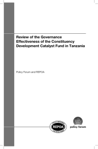 reviews the governance effectiveness of the CDCF in