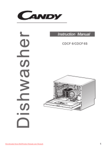 Candy CDCF 6 Dishwasher User Guide Manual Operating Instructions