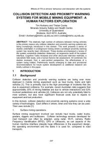 COLLISION DETECTION AND PROXIMITY WARNING SYSTEMS