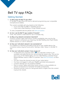 Bell TV app FAQs | Bell Mobile TV | Bell Canada