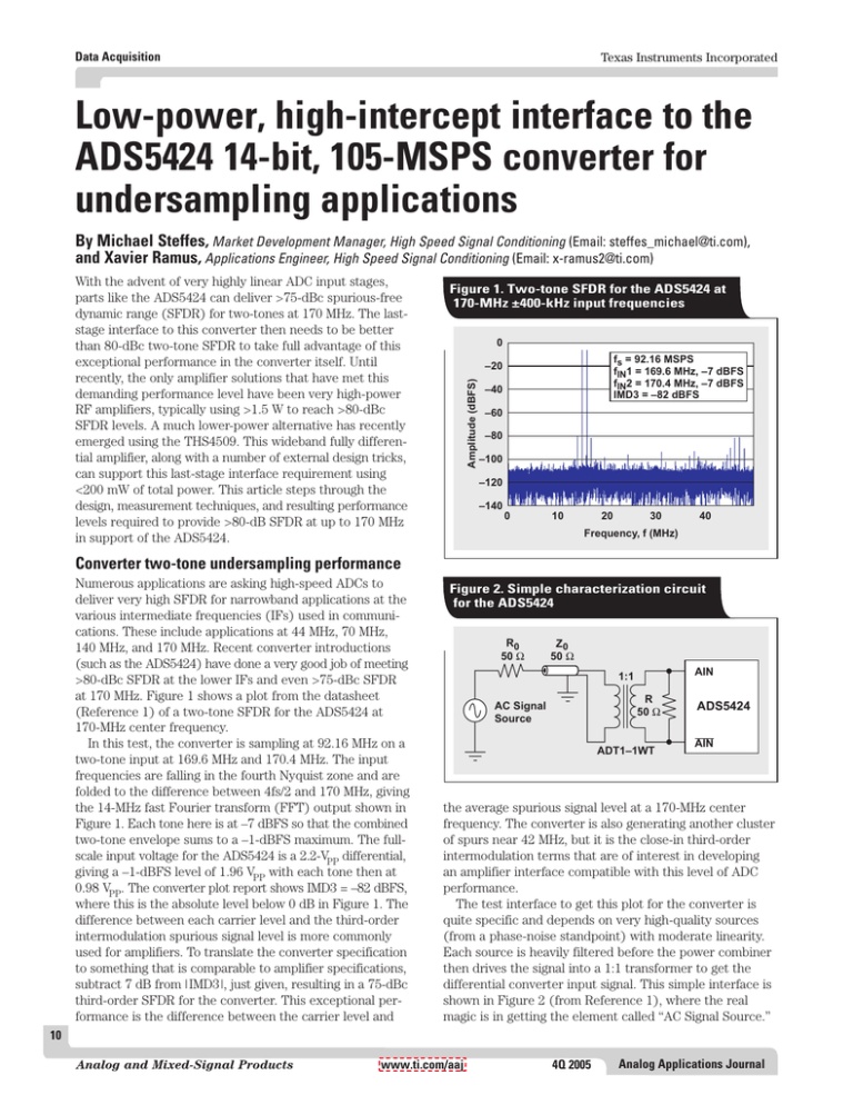 Low-power, high-intercept interface to the