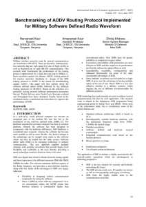 Benchmarking of AODV Routing Protocol Implemented for Military