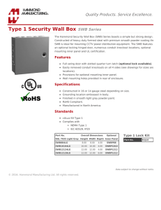 Type 1 Security Wall Box (SWB Series)