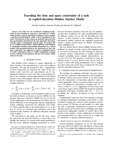 Encoding the time and space constraints of a task in explicit