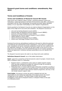 Research grant terms and conditions