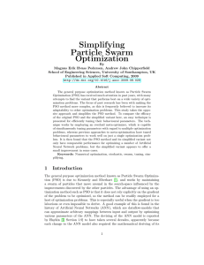 Simplifying Particle Swarm Optimization