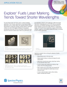 Explorer® Fuels Laser Marking Trends Toward Shorter Wavelengths